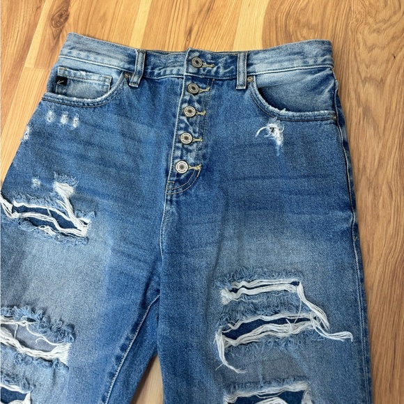 KanCan Wide Leg Cropped Jeans - Picture 2 of 7